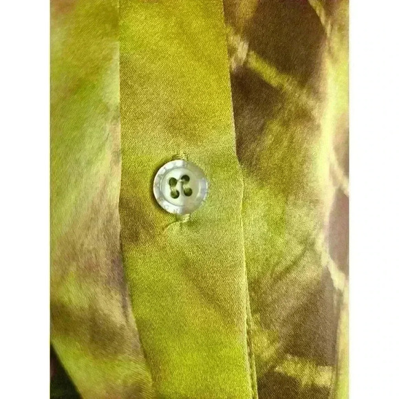 Hale Bob Tie Neck Button Down Blouse Size XS - Picture 4 of 7